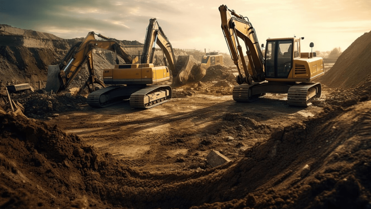 3 excavators